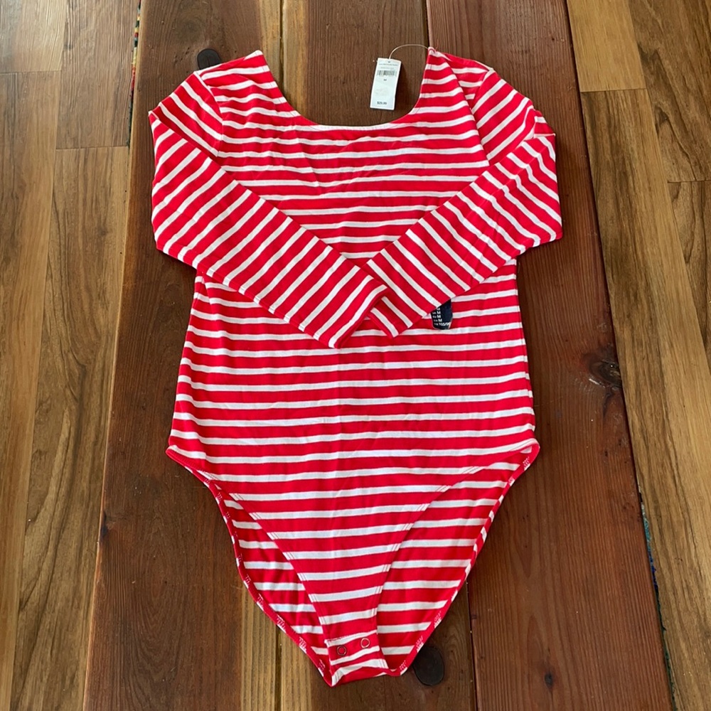 Red striped bodysuit